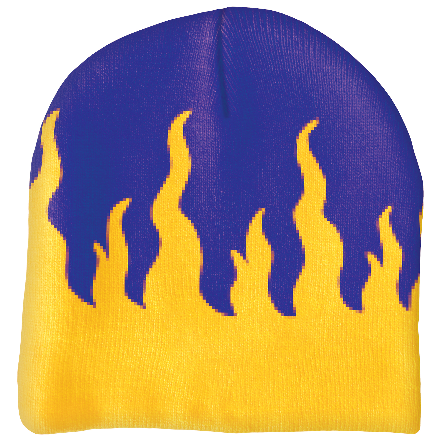 Knit Beanie with No Pom and No Cuff (Printed Logo) 8