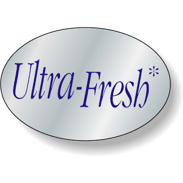 Bright Silver Foil Paper Roll Label Stock Oval (1"x1.5")