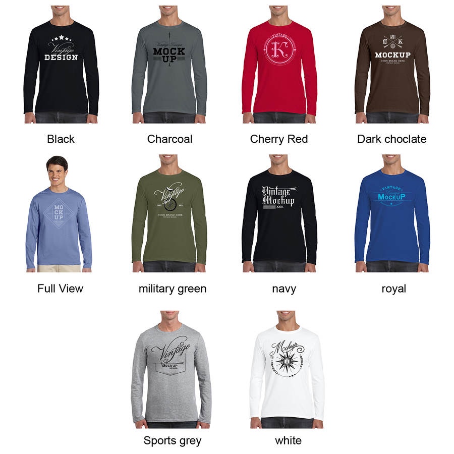 SoftStyle Adult Long Sleeve T-Shirts 4.5 oz cotton 9