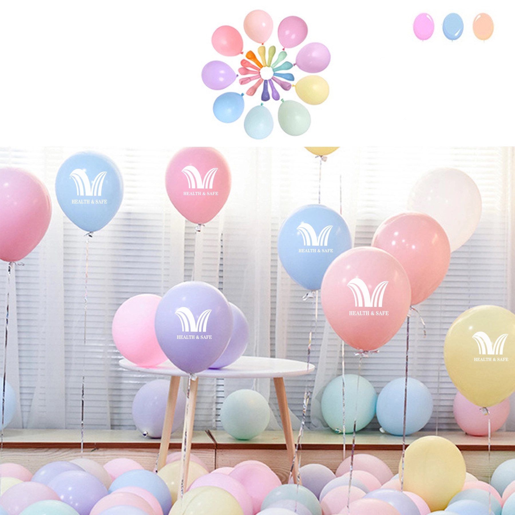 Pastel Colorful Latex Party Balloons 100 Pack 10 Inches 2