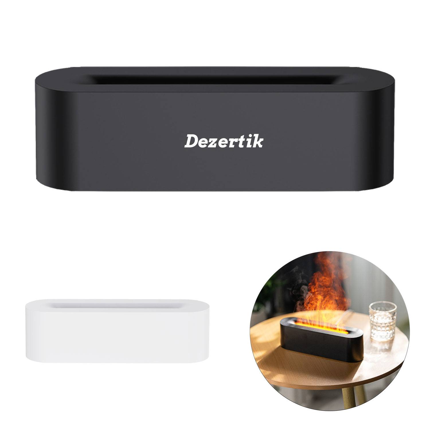 USB Flame Effect Humidifier With LED 1