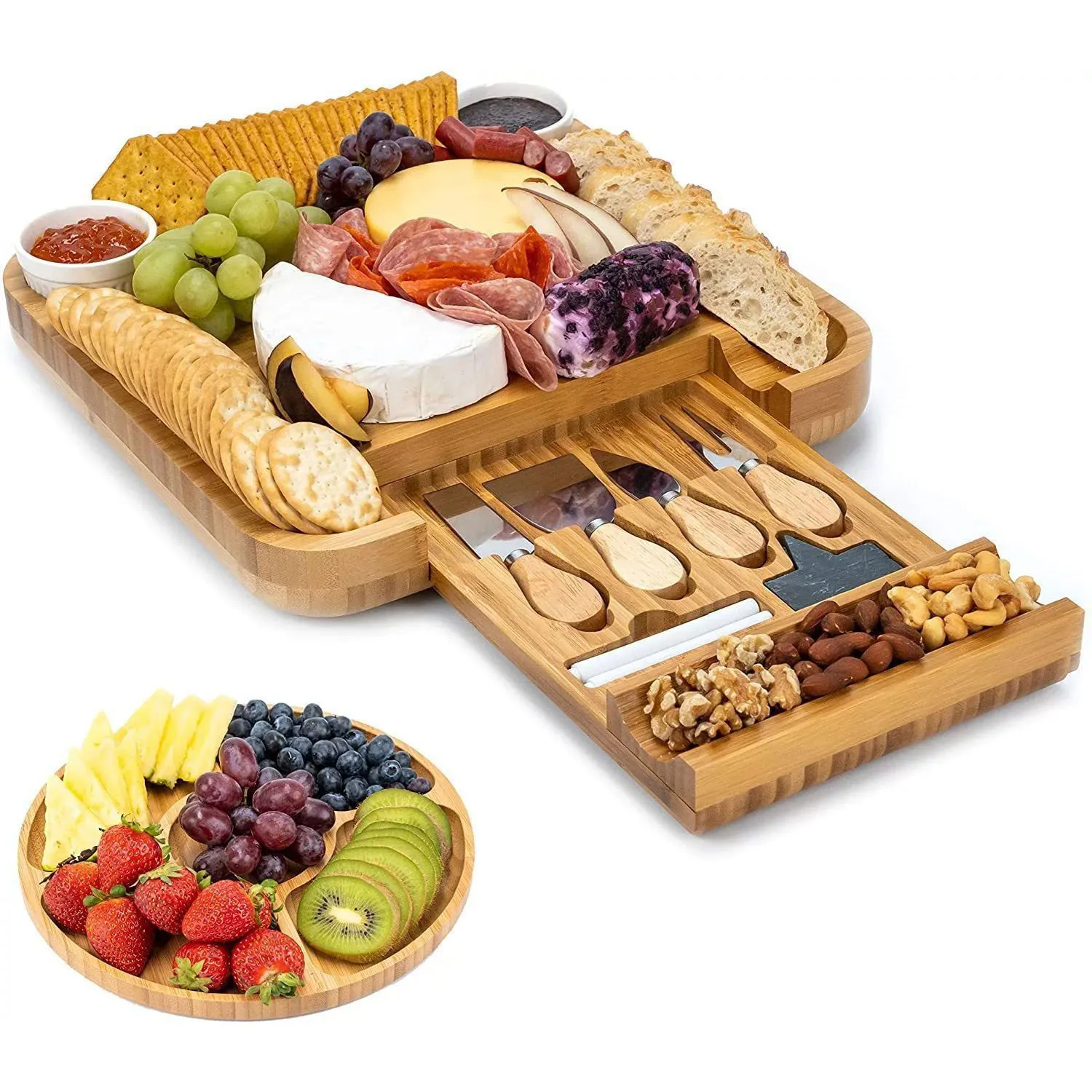 Bamboo Cheese Board Set 4