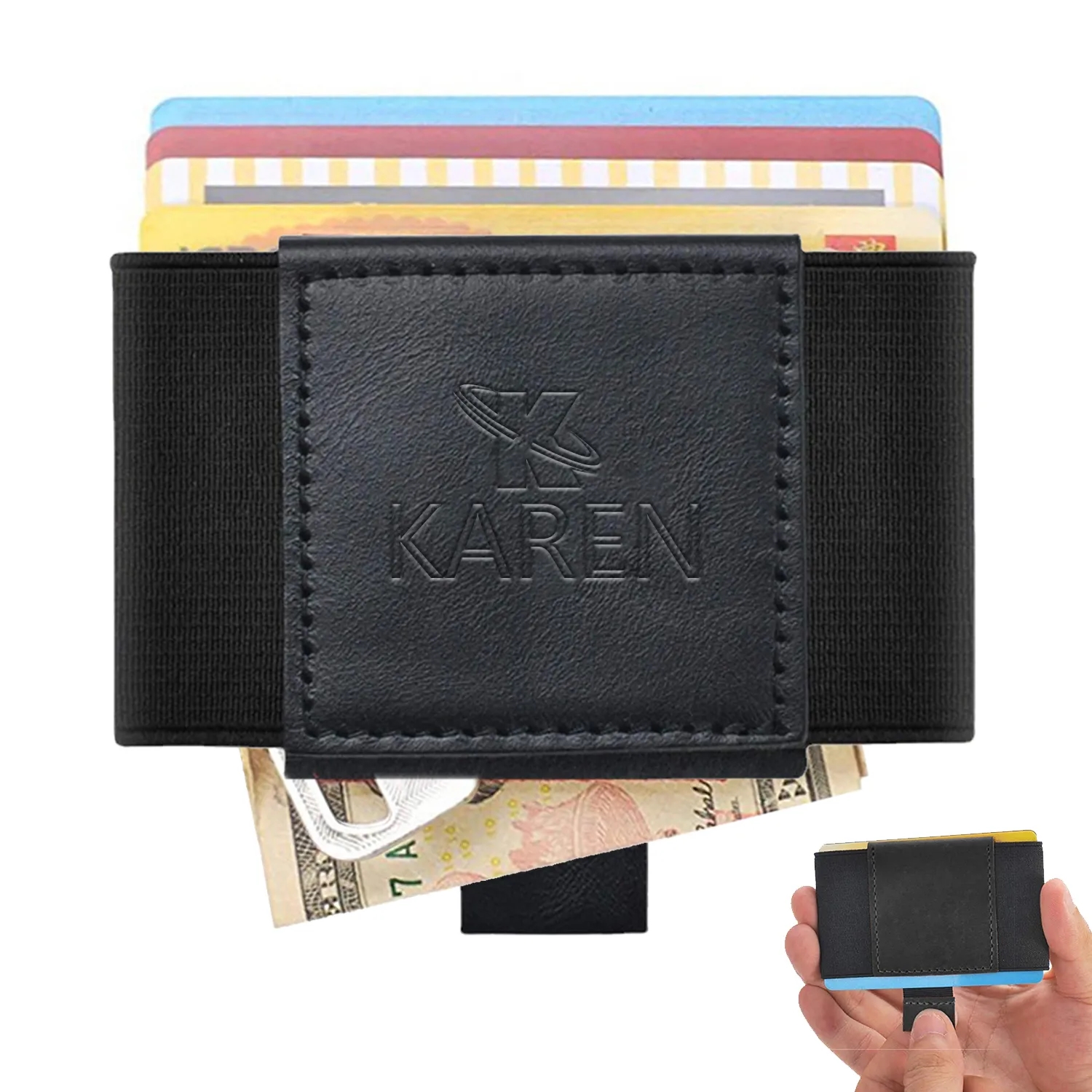 Minimalist Front Pocket Elastic Wallet Credit Card Holder 1
