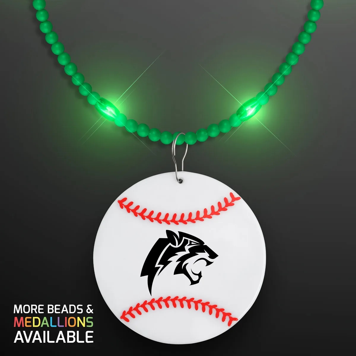 Still-Light Beads with Baseball Medallions 6