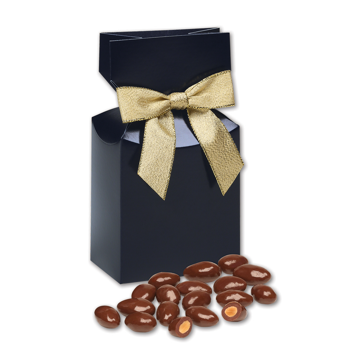Chocolate Covered Almonds in Navy Premium Delights Gift Box 2