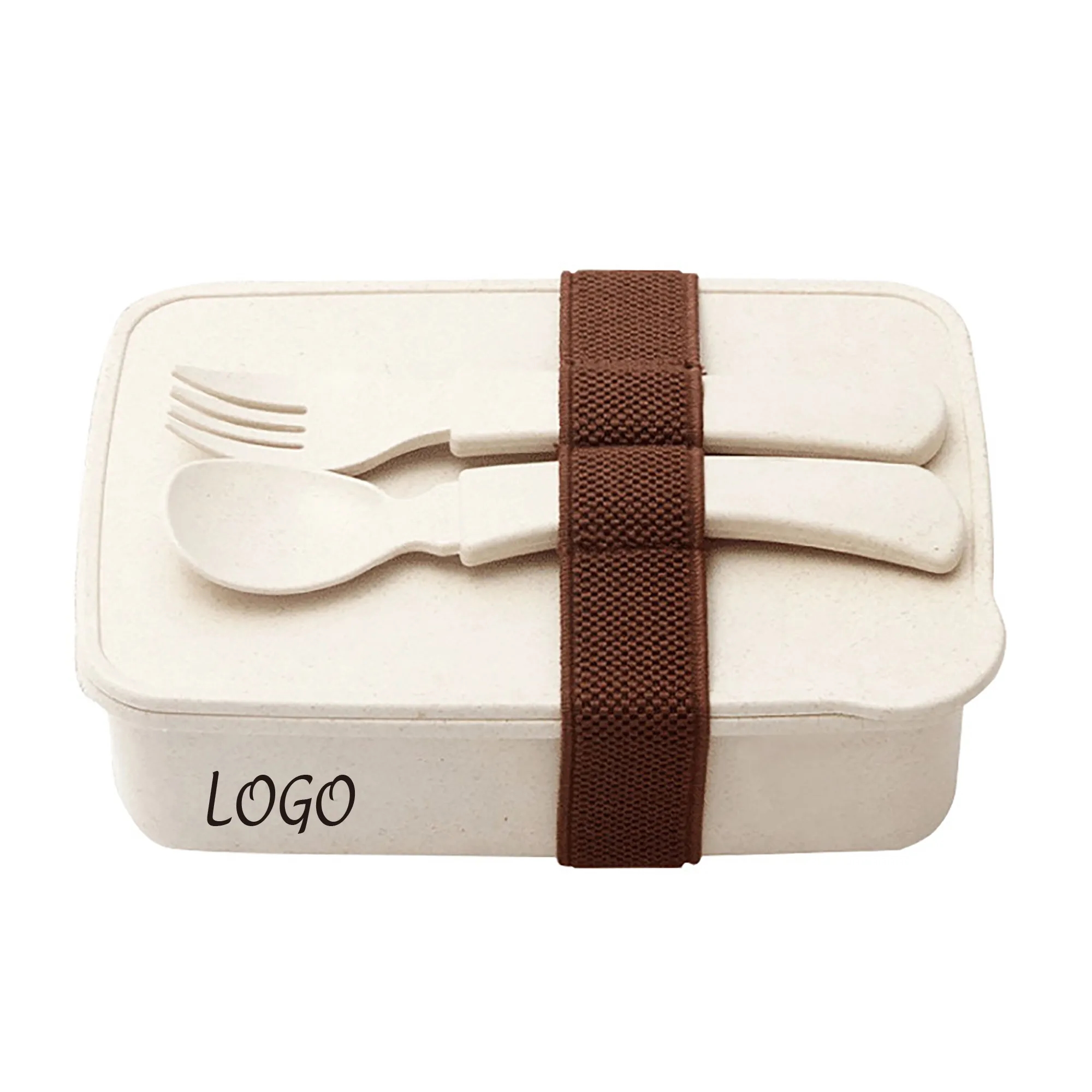 Bamboo Bento Box with Forks and Spoons 2