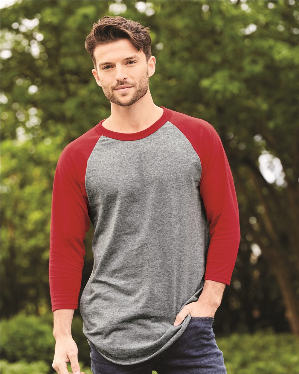 Unisex Three-Quarter Raglan Sleeve Baseball Jersey T-Shirt - 4420 17