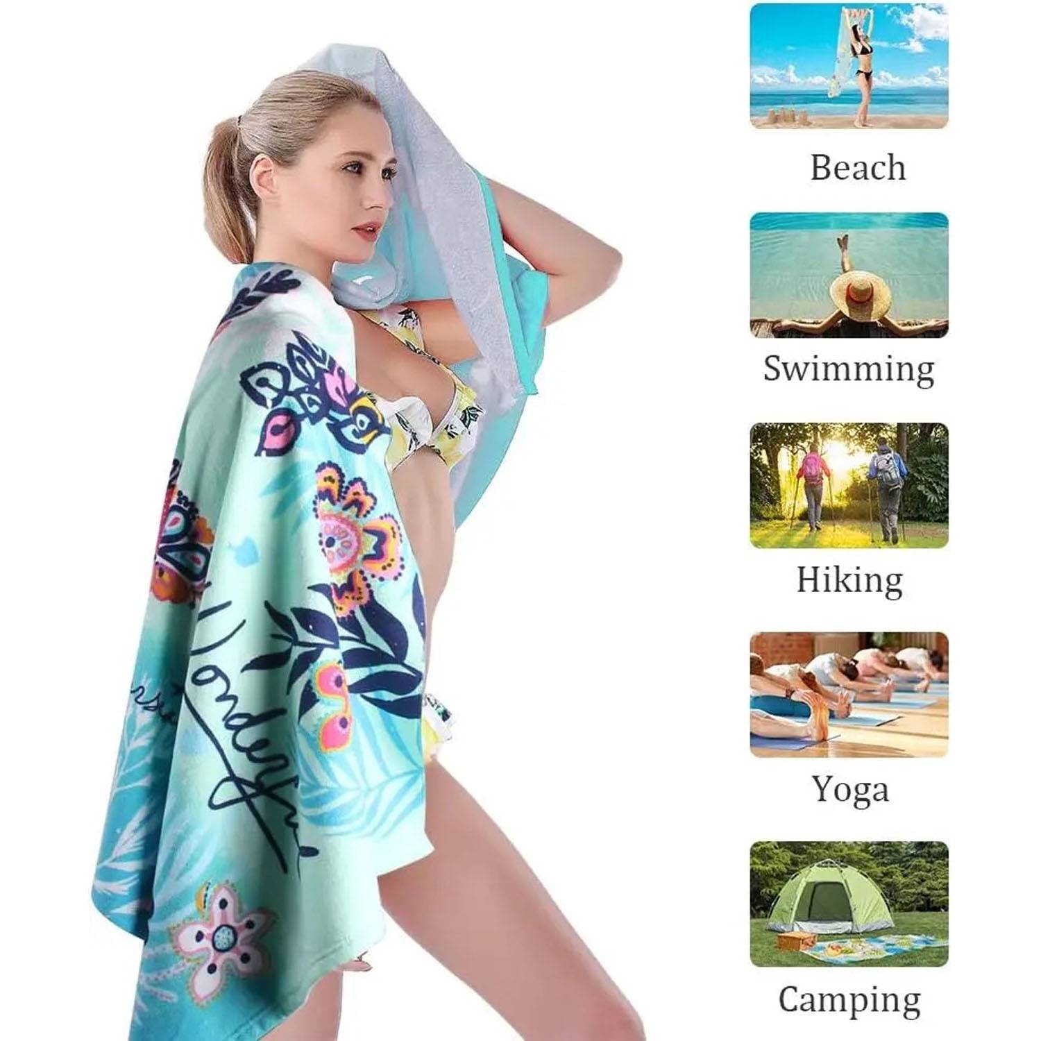 Subli-Plush Velour Beach Towel 3