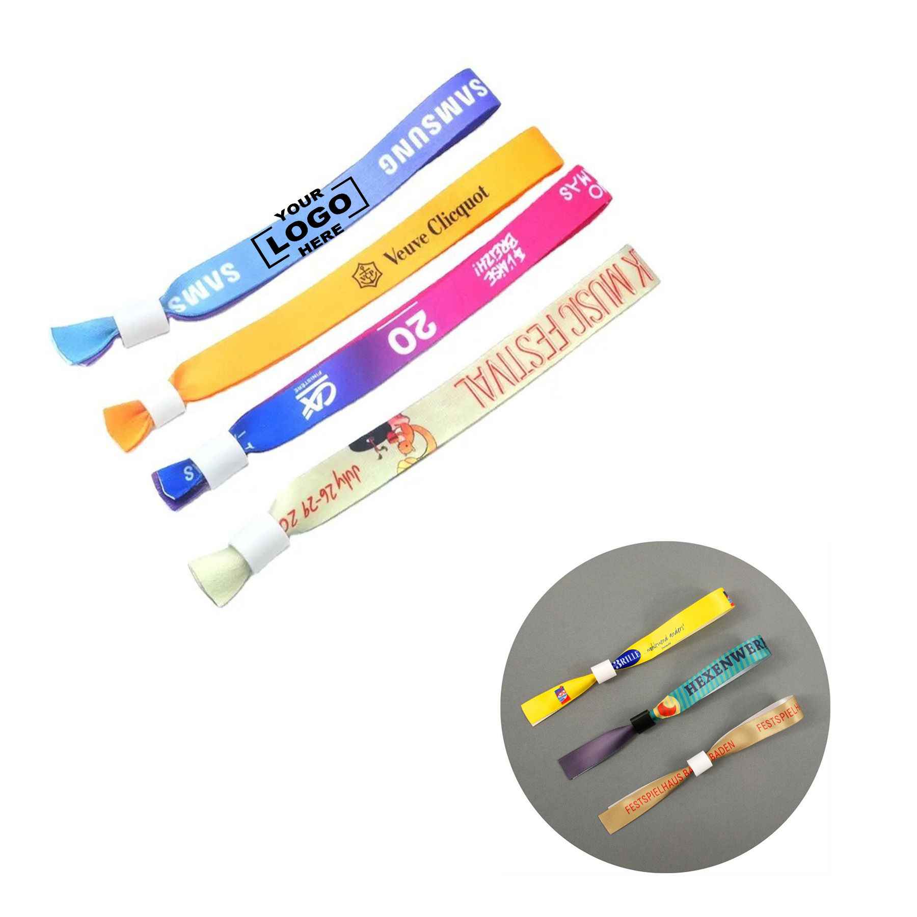 Full Color Dye Sublimation Fabric Wristband 2