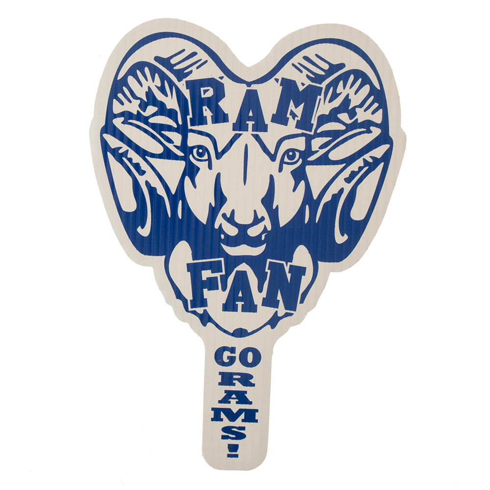 Ram Mascot Hand Fan, Screen Printed 8