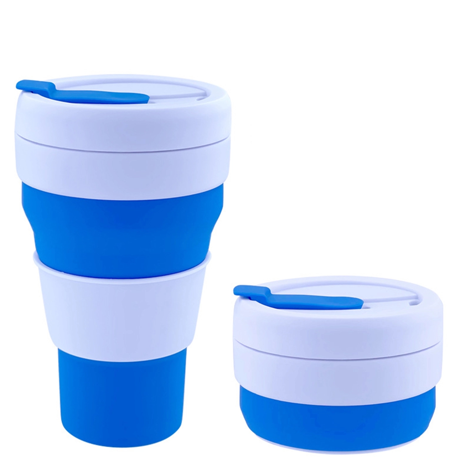 12oz Folding Travel Sealed Silicone Water Cup 5