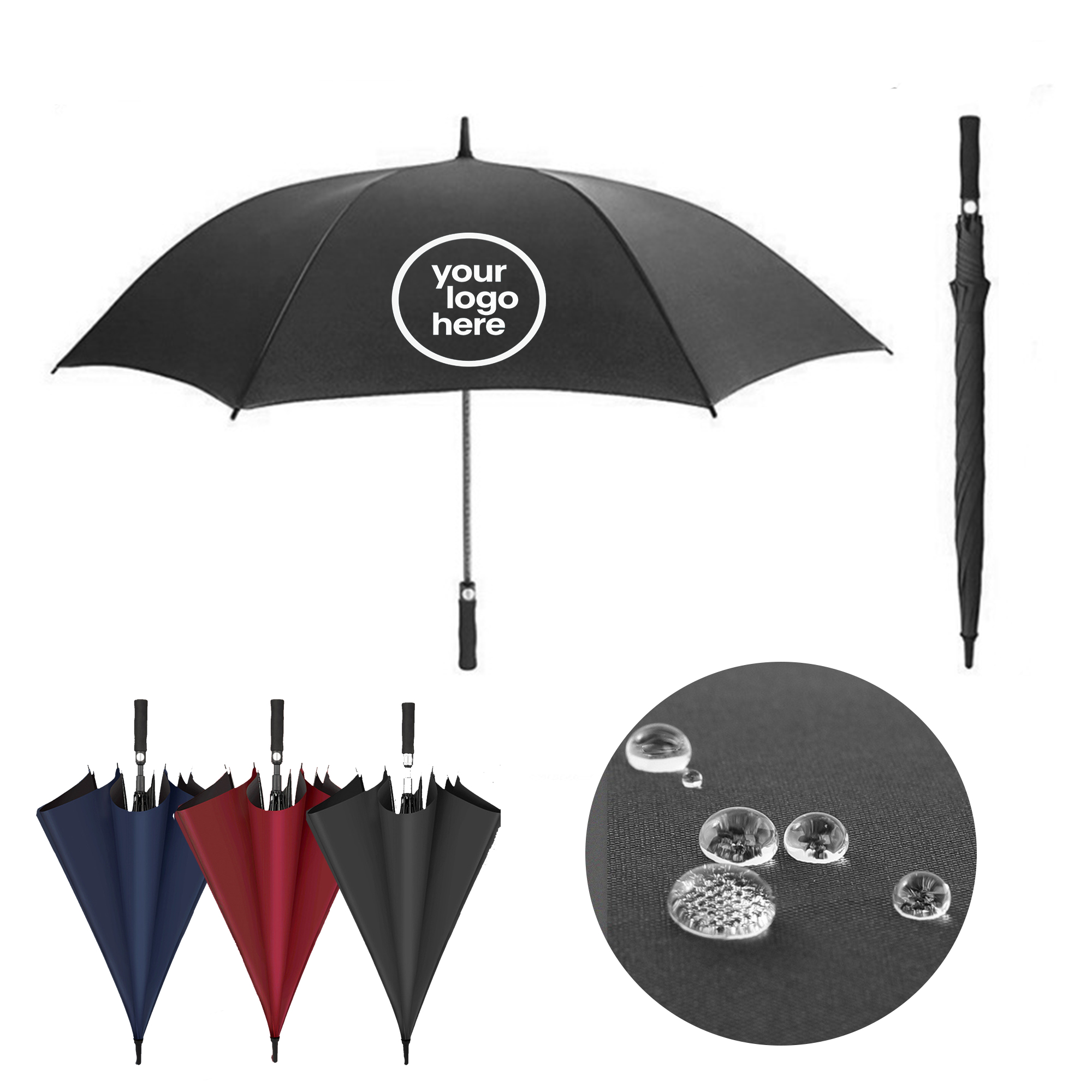 MOQ:30pcs 8-Bone Golf Umbrella 2