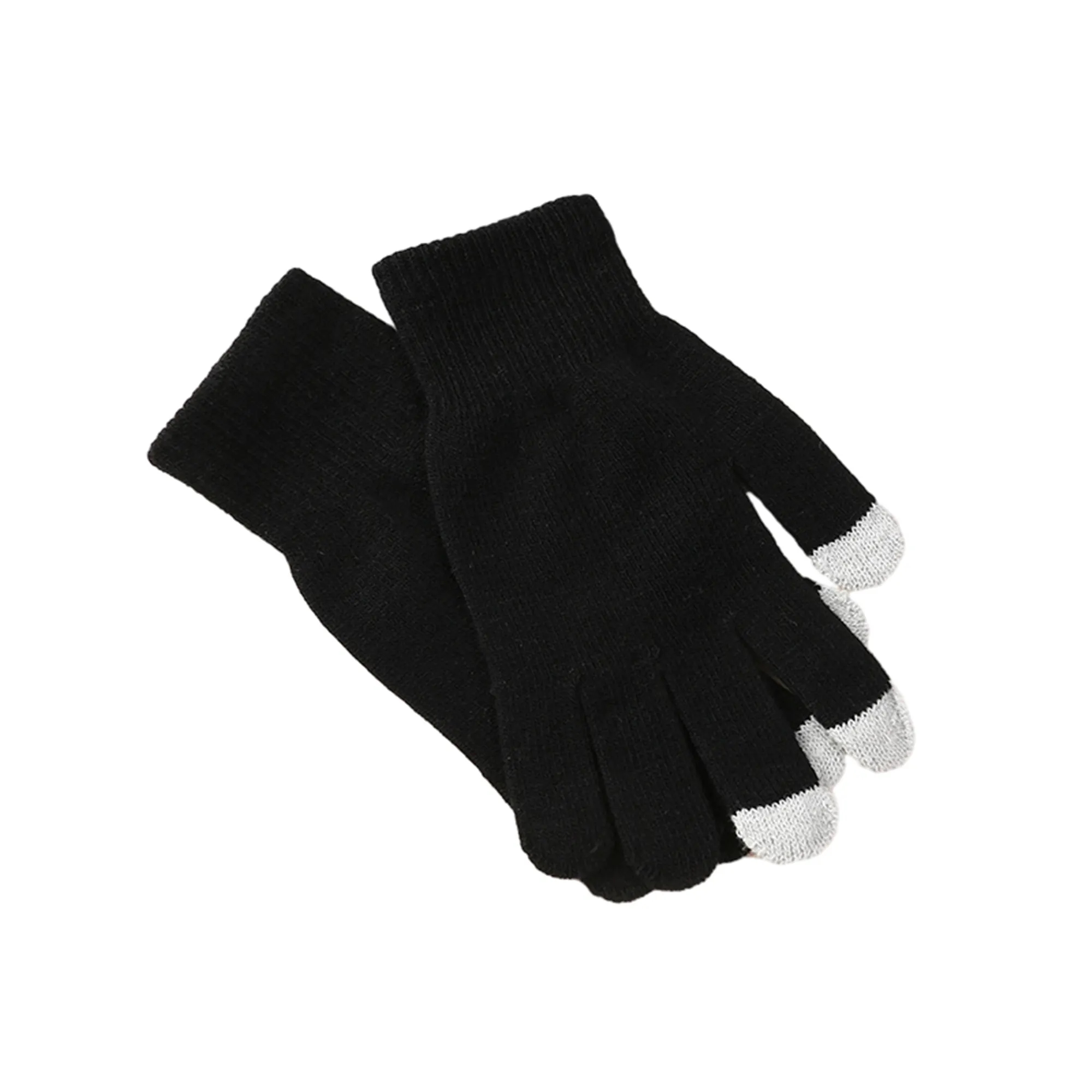 Solid Acrylic Touch Screen Knit Gloves 10