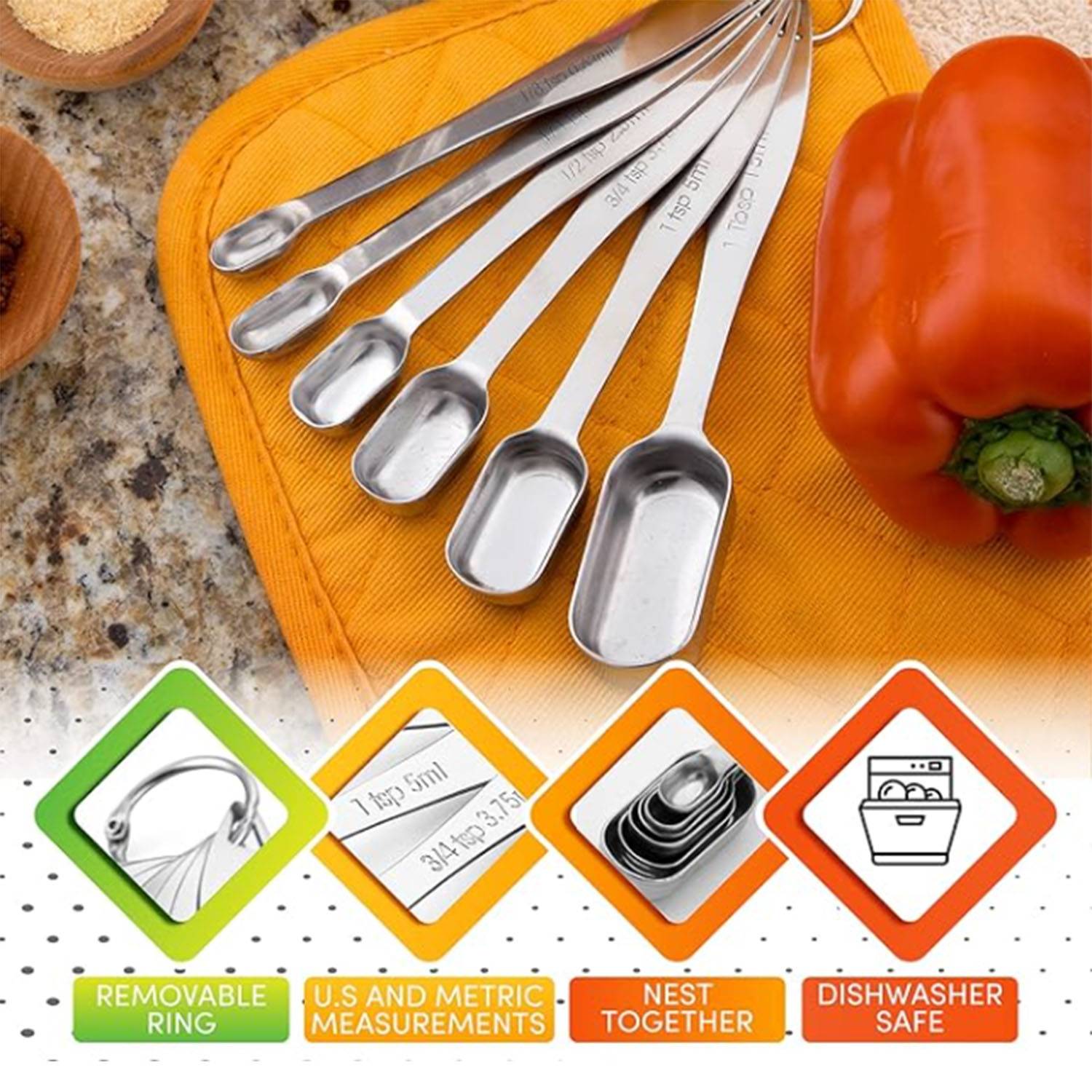 7Pcs Measuring Spoon Set 6