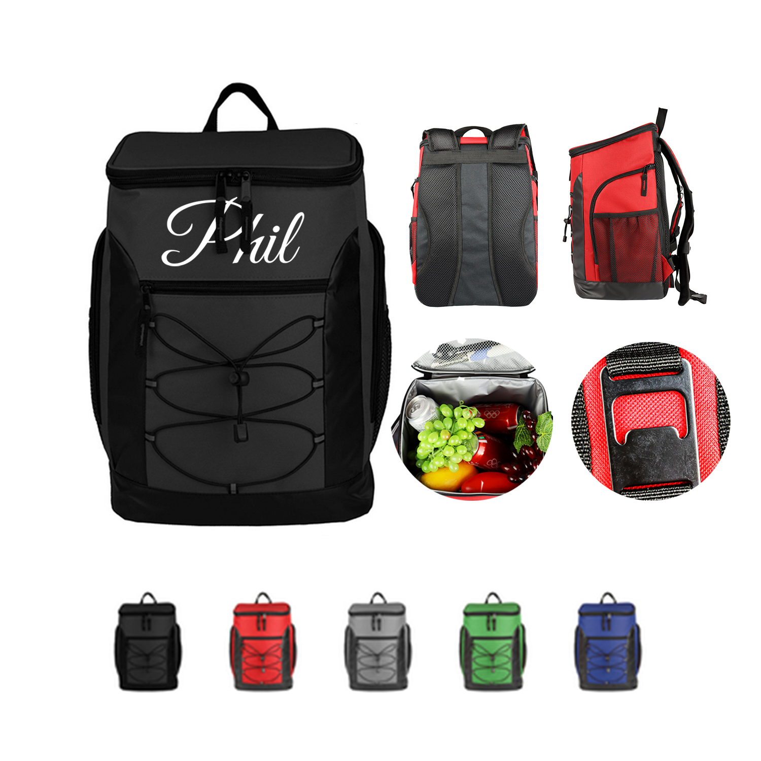 Insulated Cooler Backpack Leakproof Bag 2