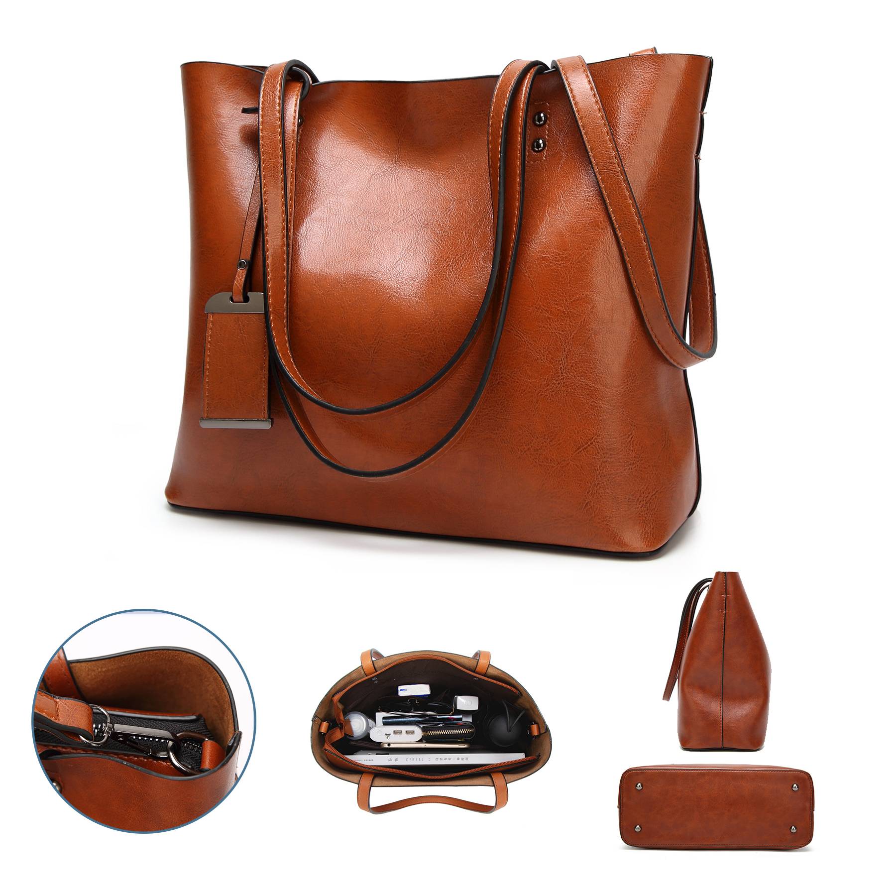 Leather Tote Bag for Women 5