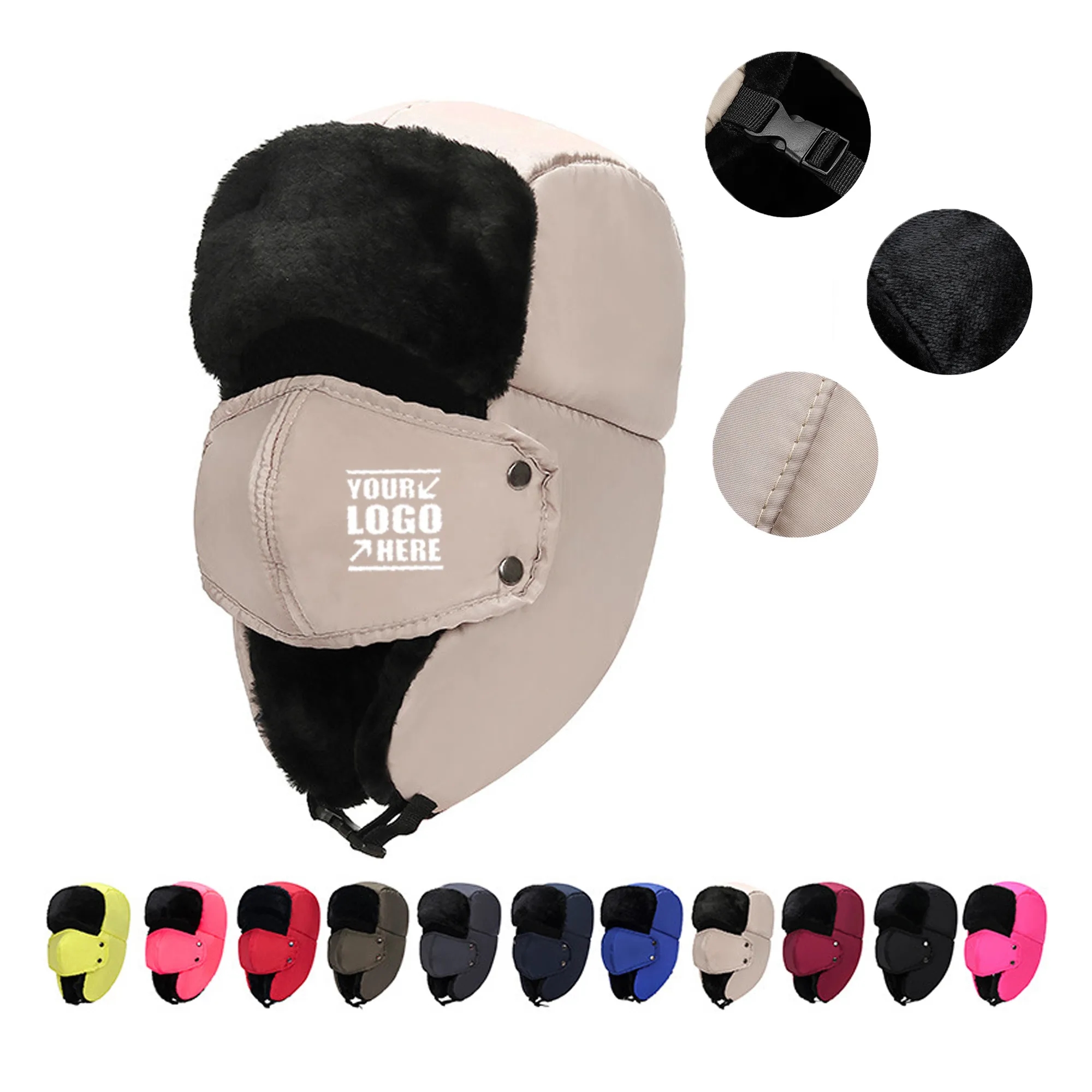 Winter Snowboard Trapper Hat with Mask 3