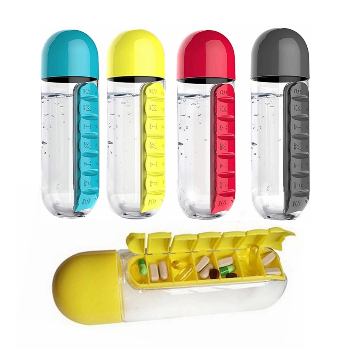 Pill Box Water Bottle 2