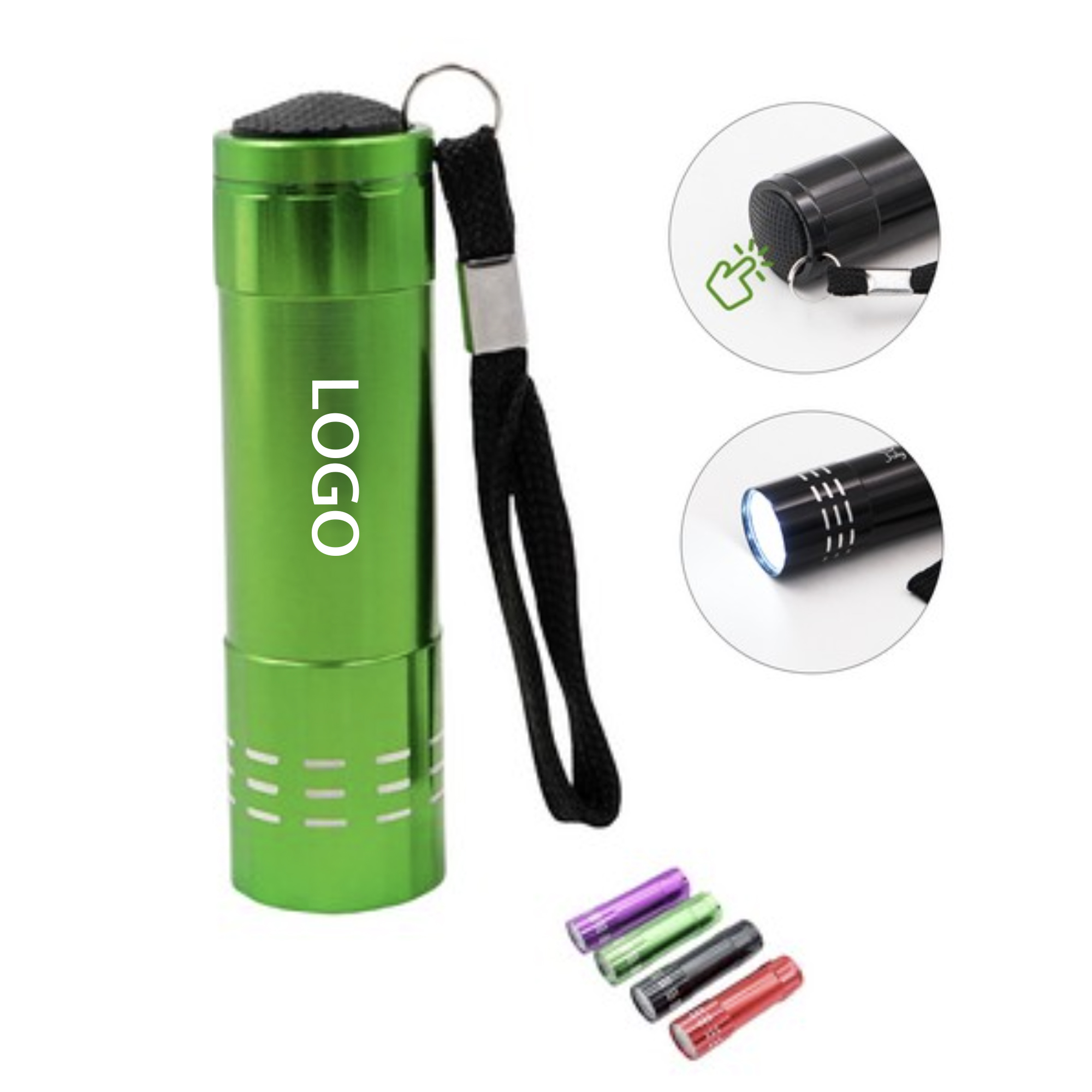 Custom Outdoor Mini 9 LED Flashlight 2