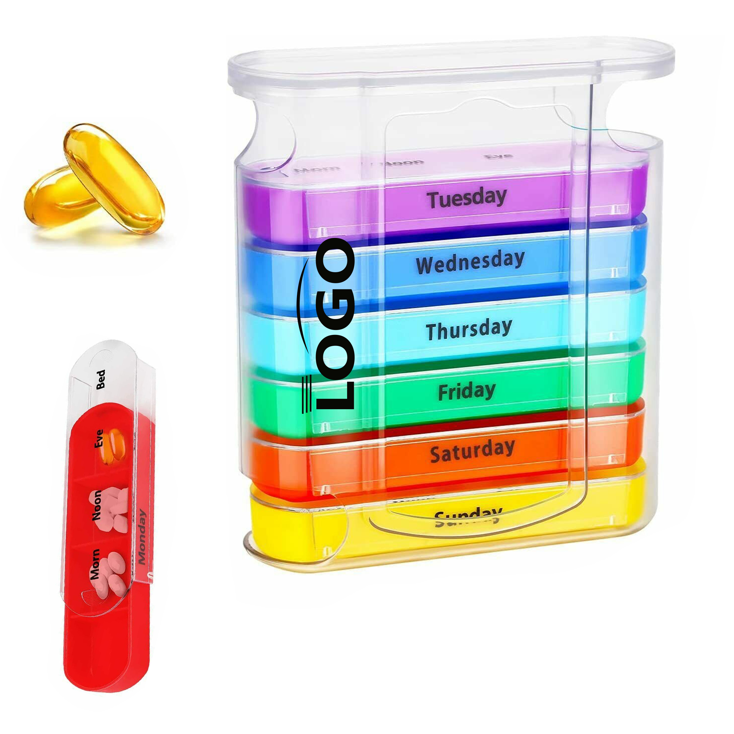 Weekly Pill Organizer ?C 7-Day Medication Case 4