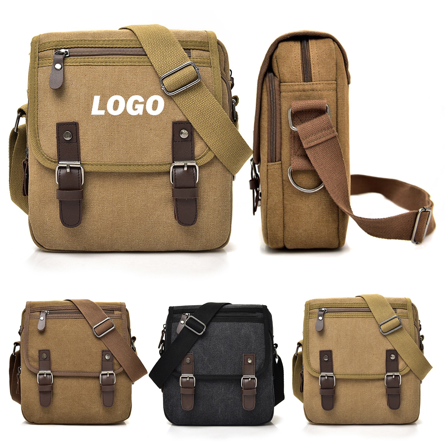 Canvas Messenger Shoulder Bag