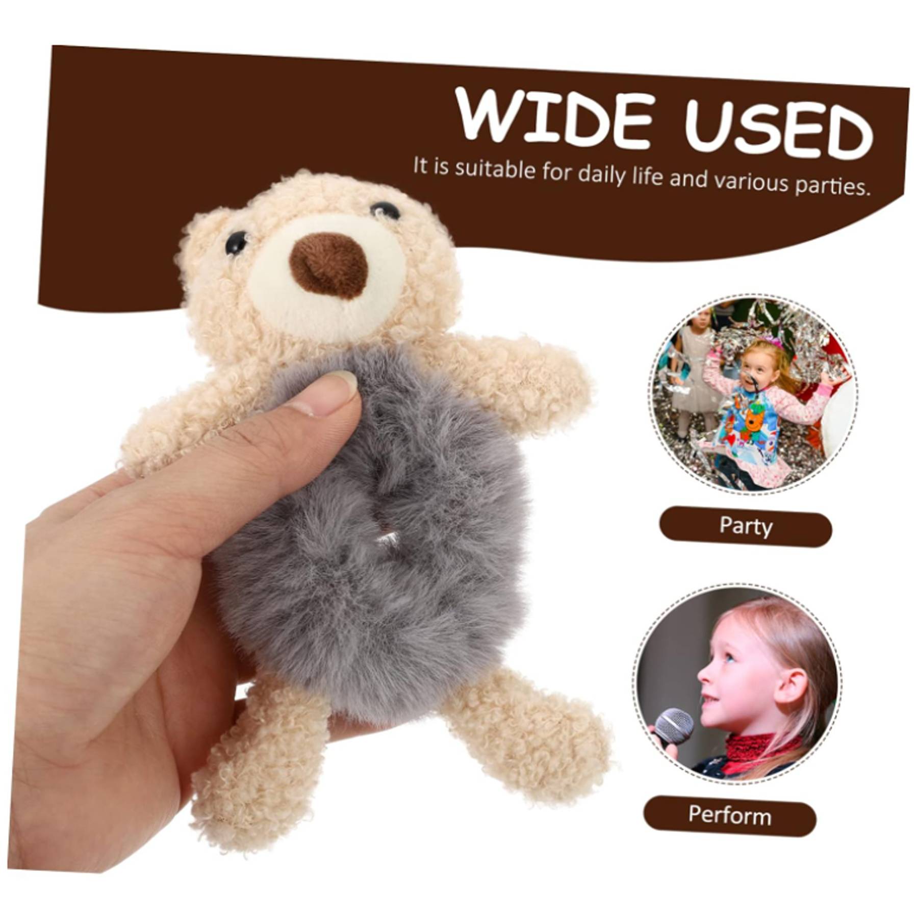 Bear Head Spiral Hair Ropes 9