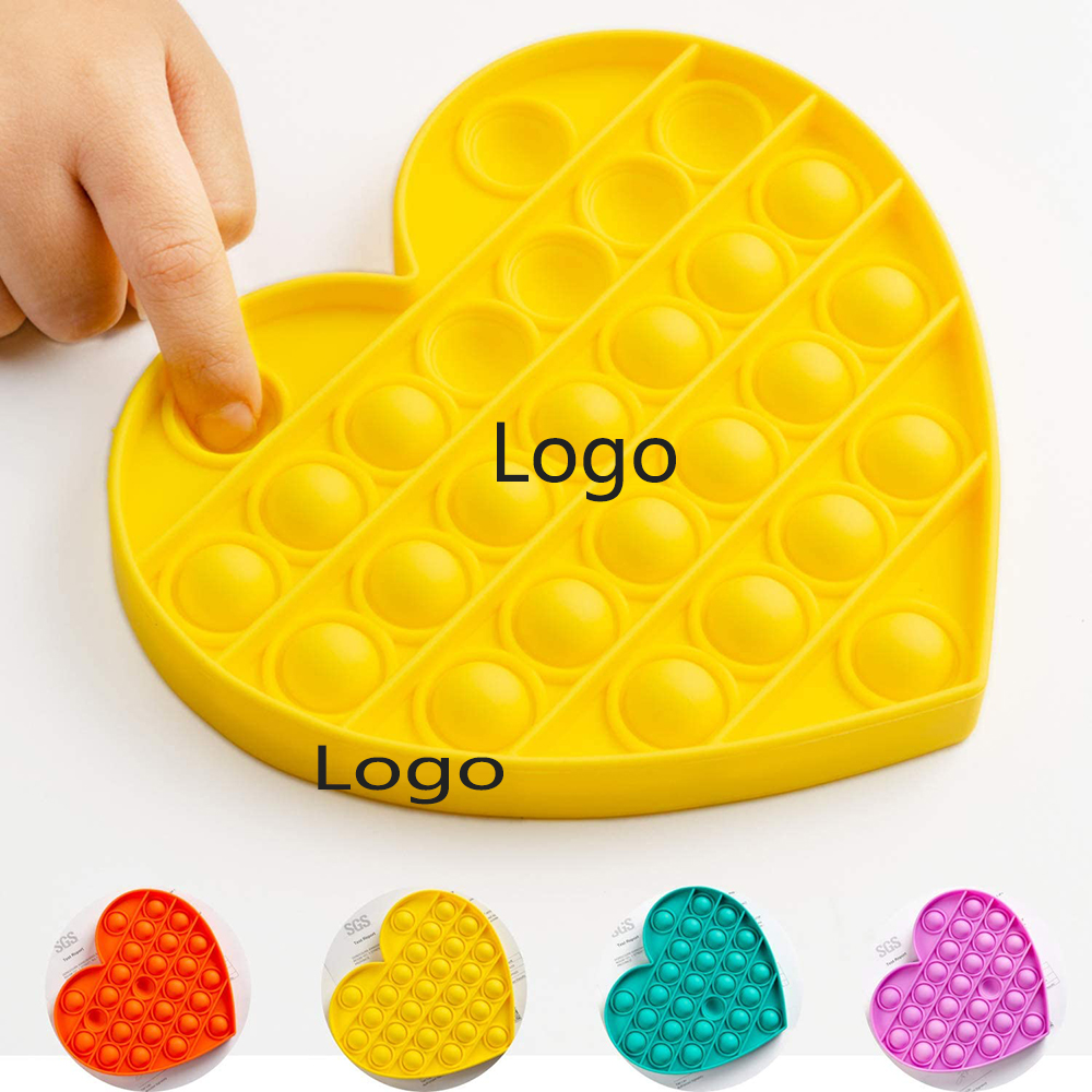 Heart Shape Pure Color Push Pop 5