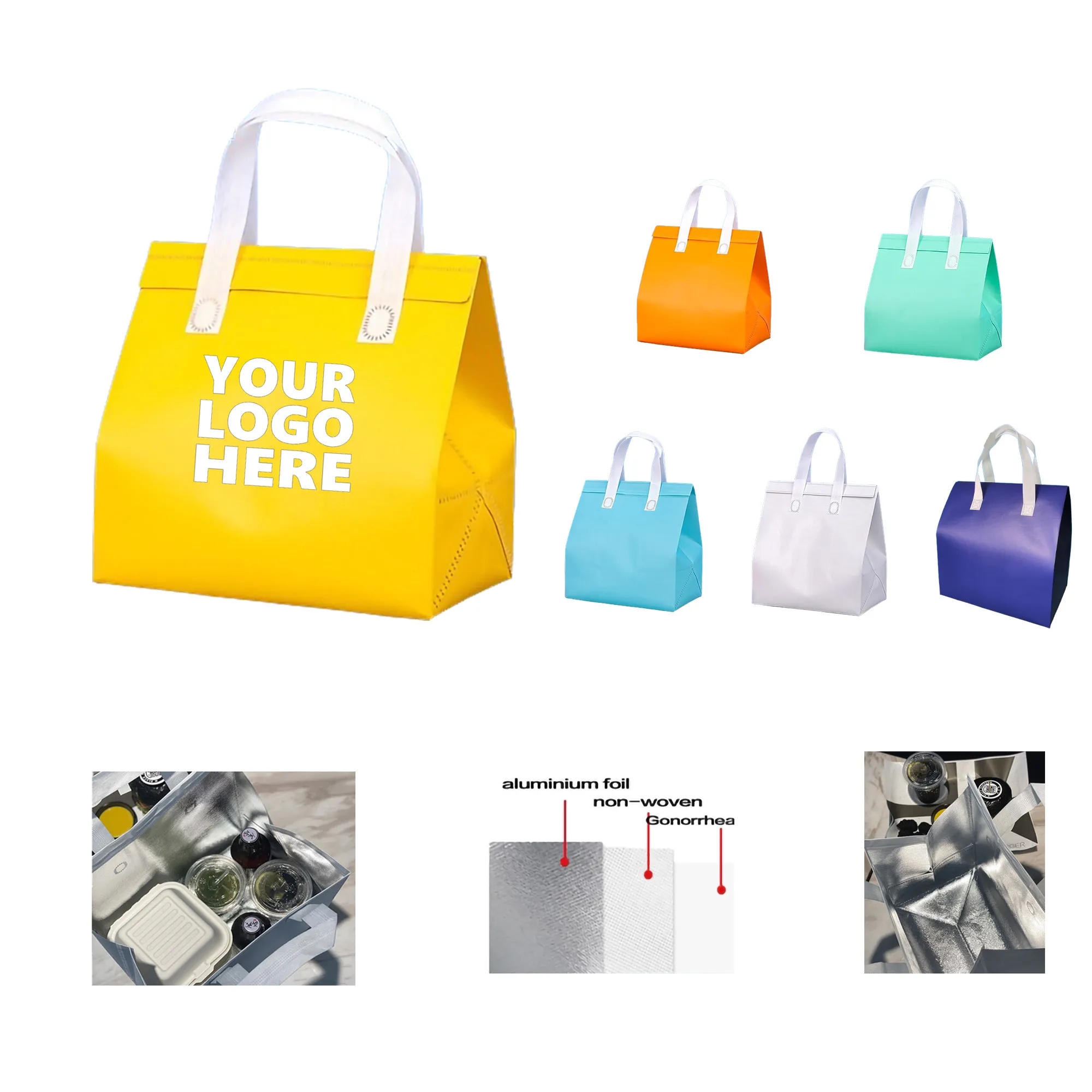 Laminated Non-woven Protable Cooler Insulation Bag MOQ50 8