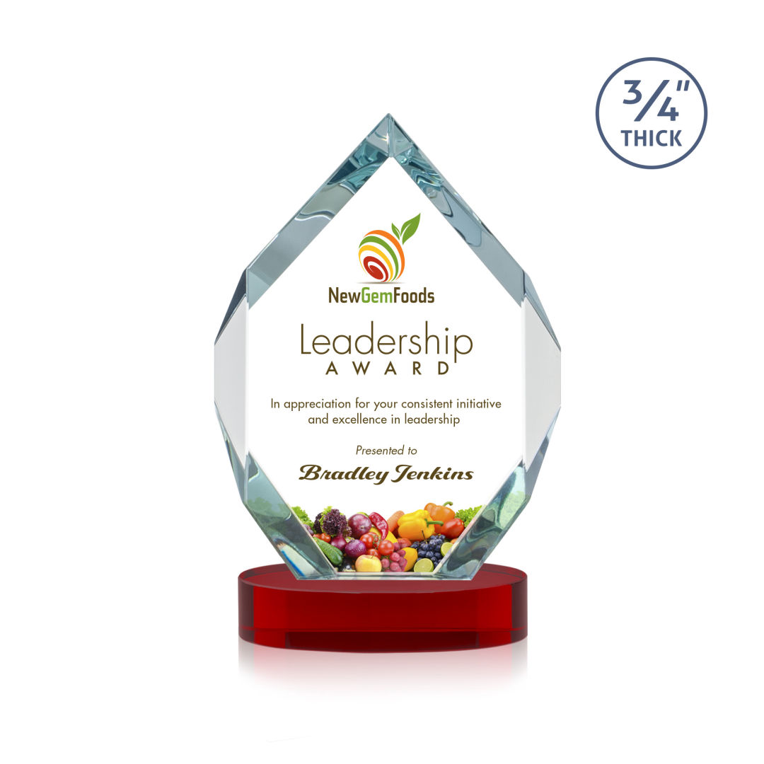 Royal Diamond VividPrint™ Award on Alberton Base - Red 2