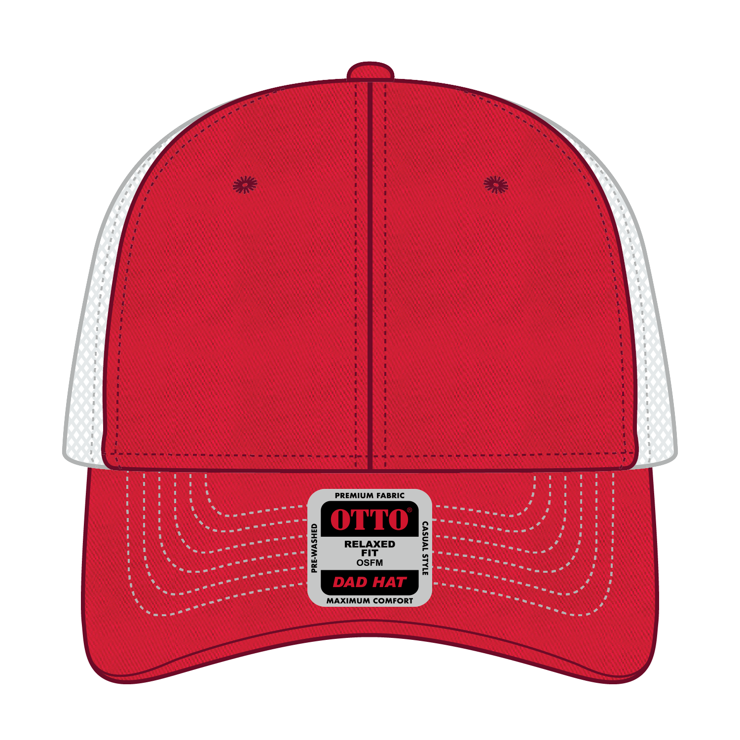 OTTO CAP® 6 Panel Low Profile Mesh Back Trucker Dad Hat 29