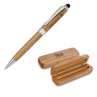 Eco-Friendly Bamboo Pen Set (Silver Trim Pen) 1