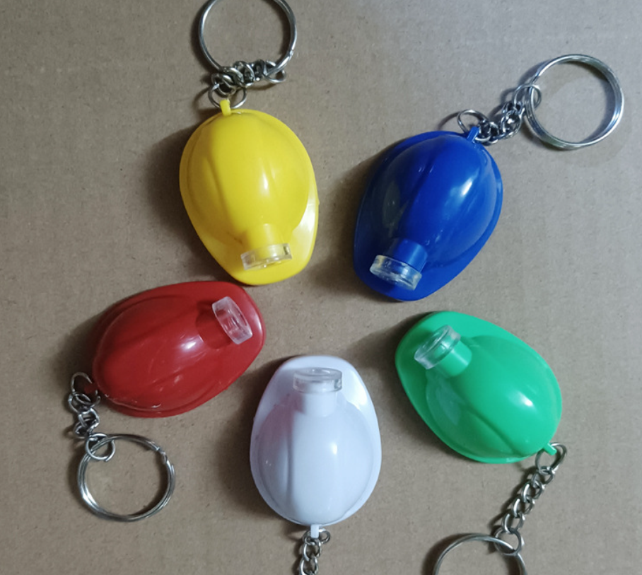 Hard Hat Keychain with LED Flashlight 3