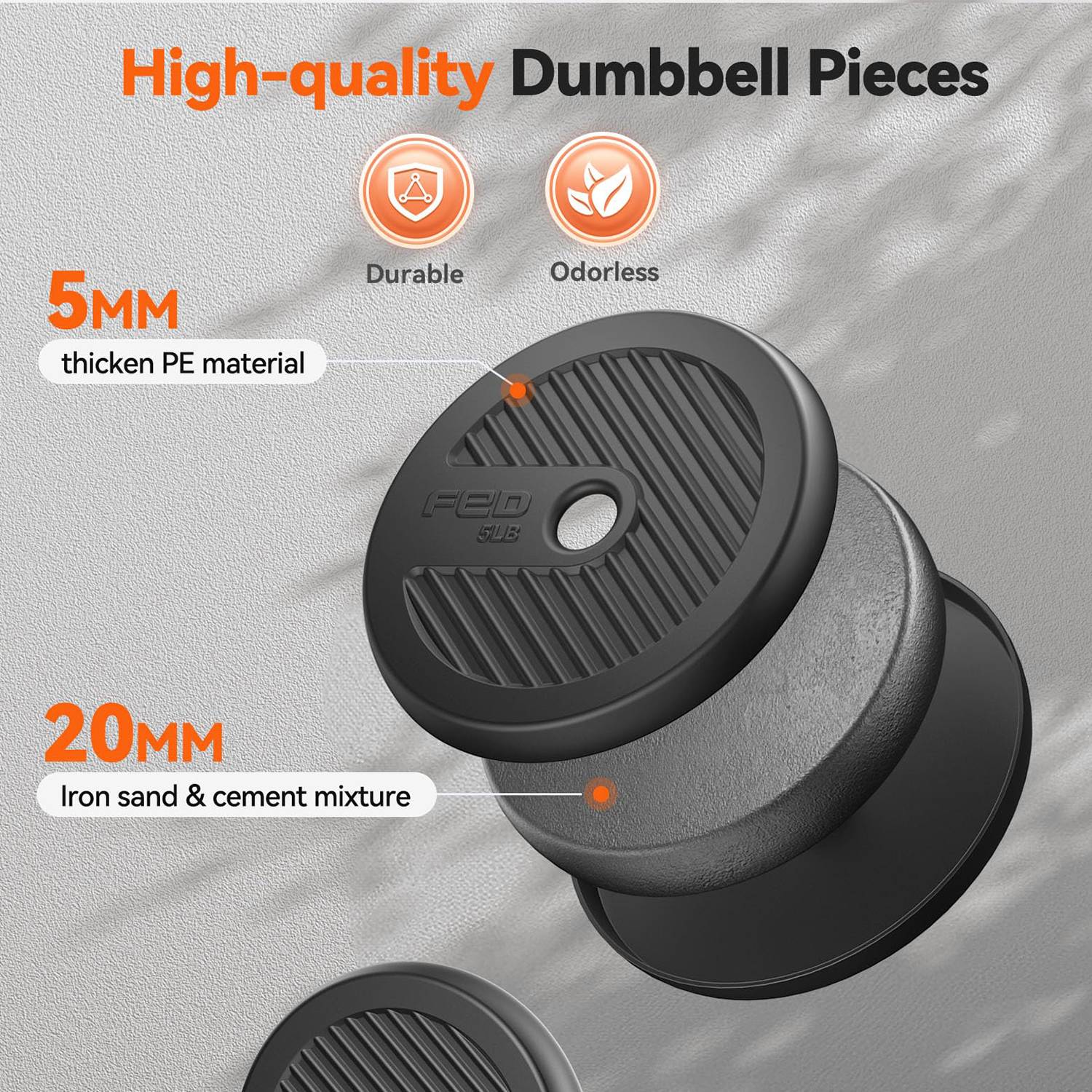 20LB Adjustable Dumbbells Free Weight Set w/ Connector 4