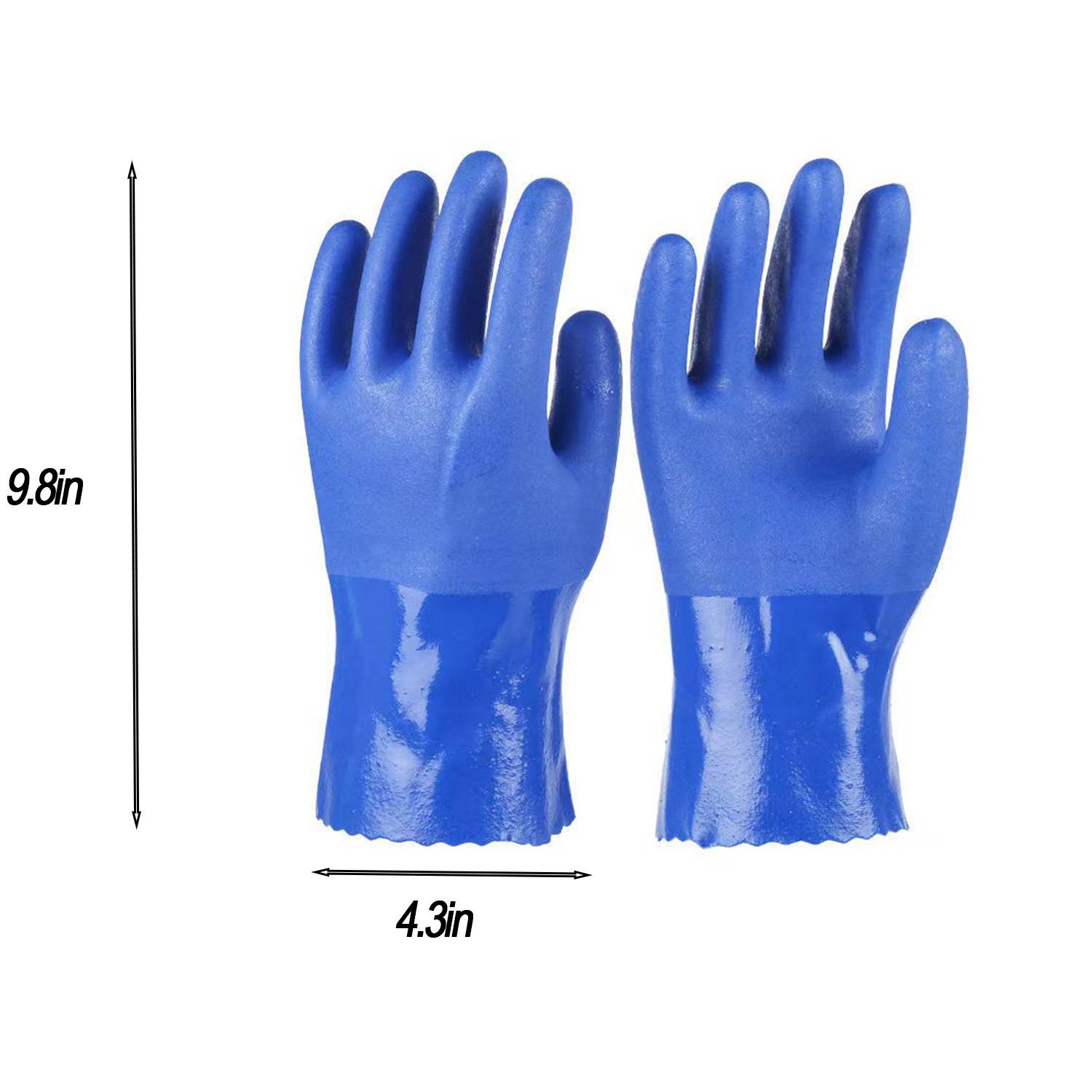 Waterproof Oil-Resistant PVC Work Gloves 4