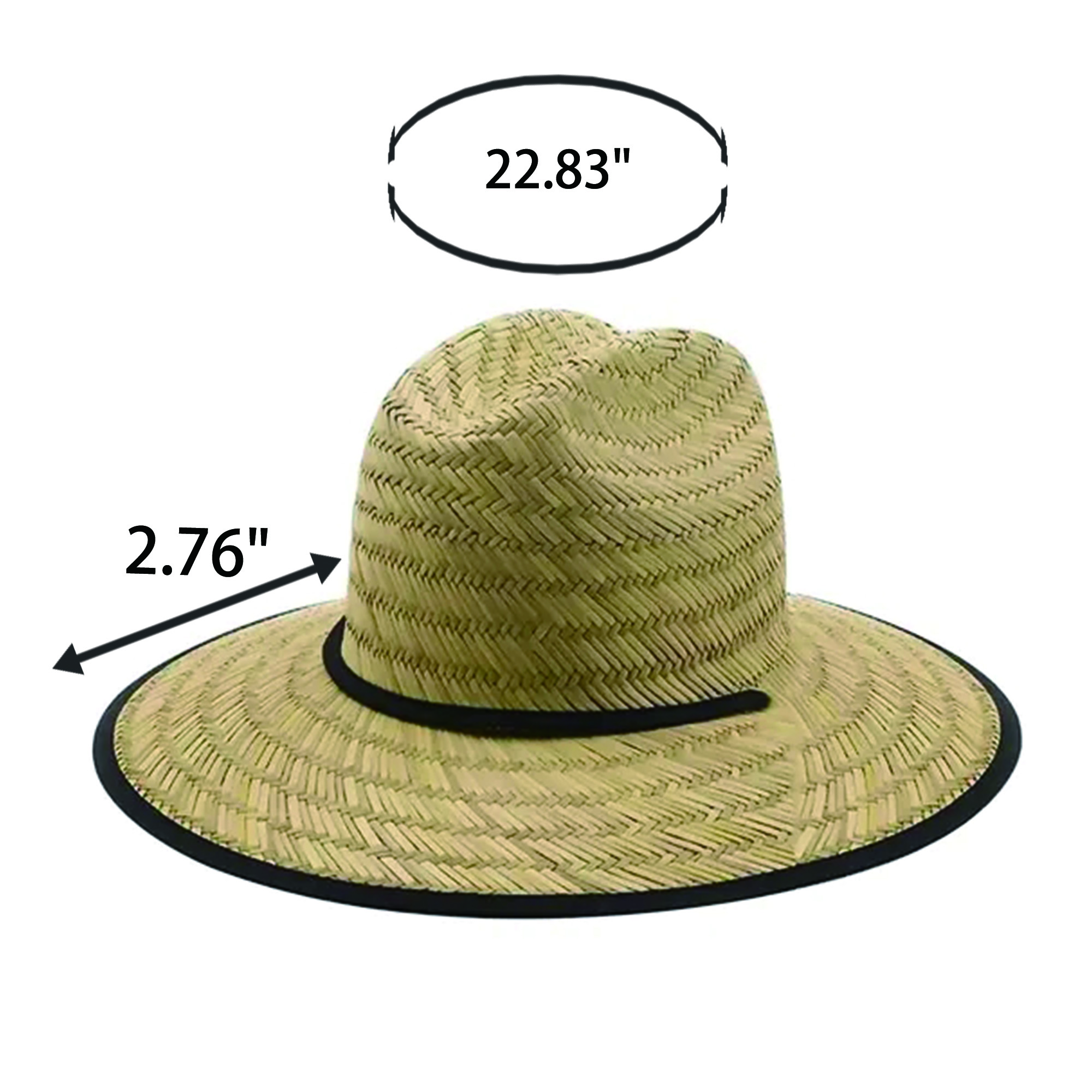 Custom Straw Summer Beach Hat Full Color 3