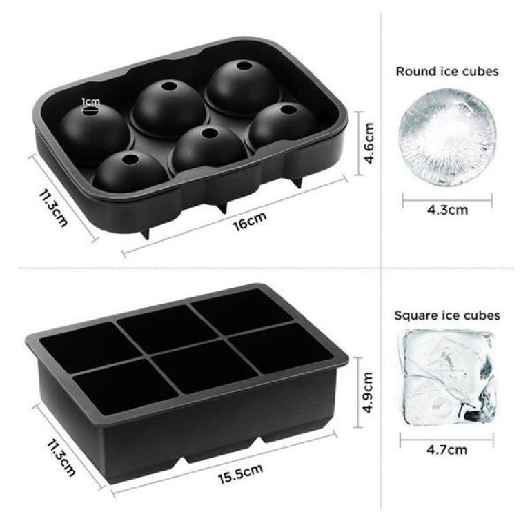 Ice Cube& Ball Trays Silicone 2