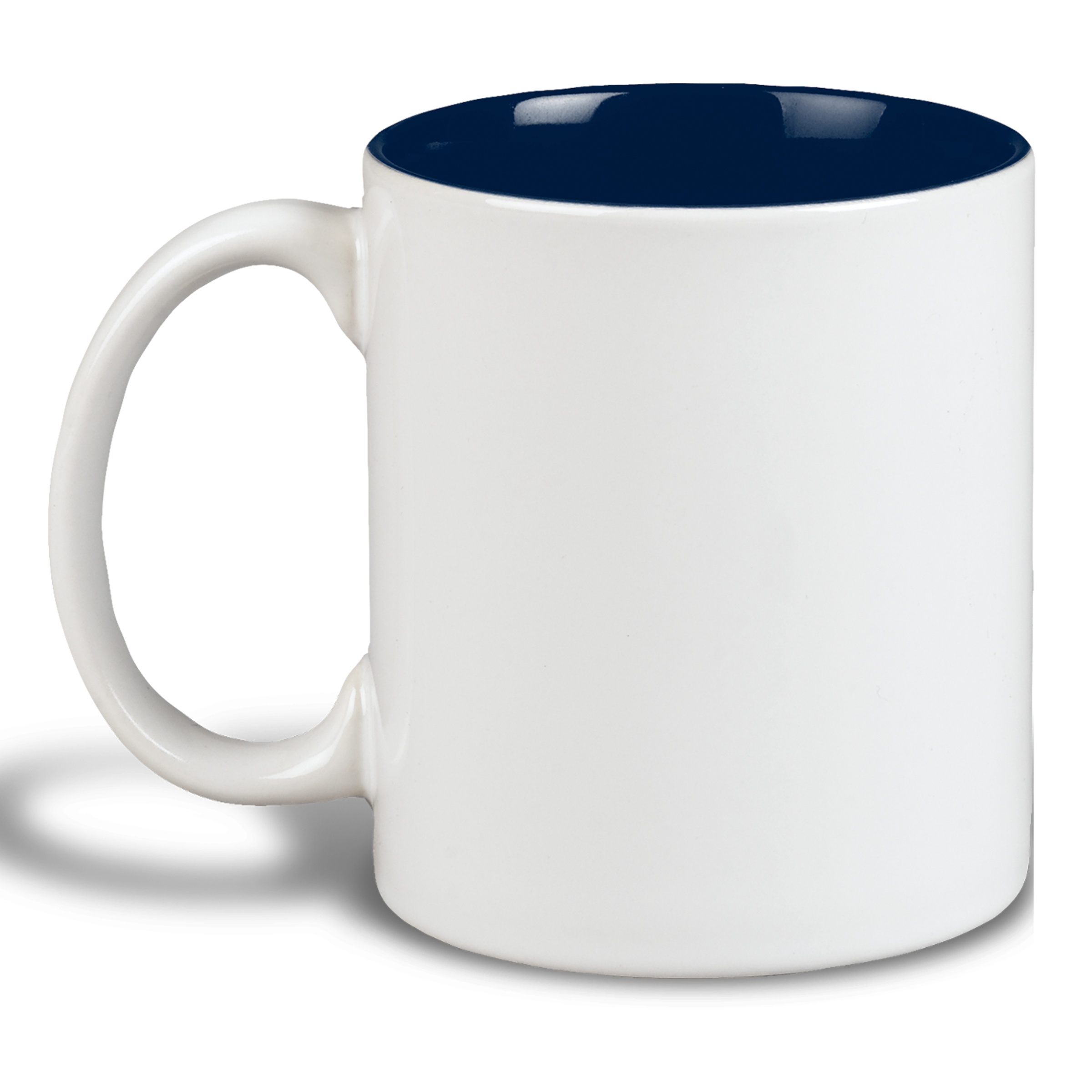 11 Oz. White/Cobalt Blue Two Tone Ceramic Mug 9
