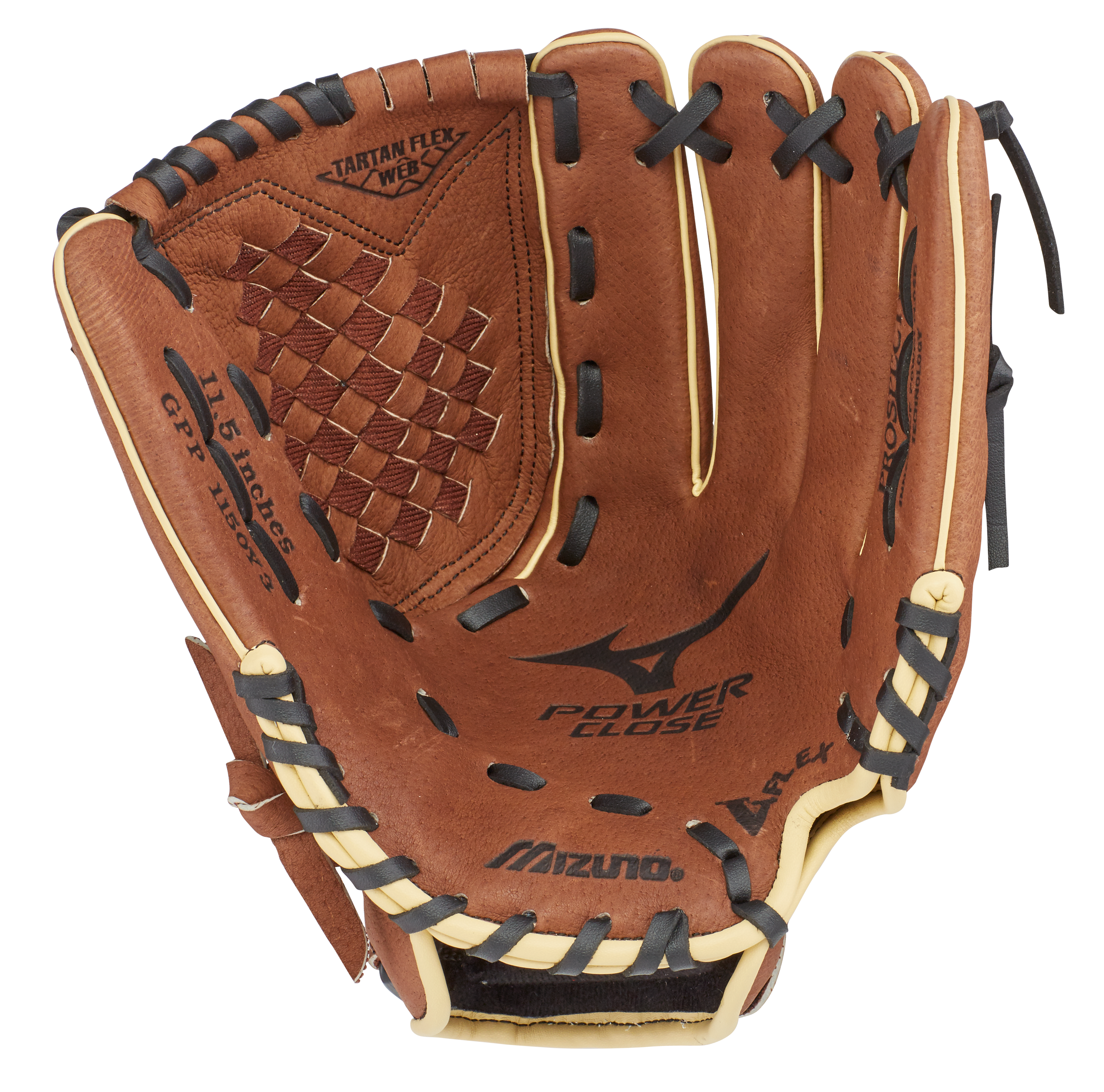 Prospect Series PowerClose Baseball Glove 11.5", Tartan Flex Web, Full Grain Pigskin 4