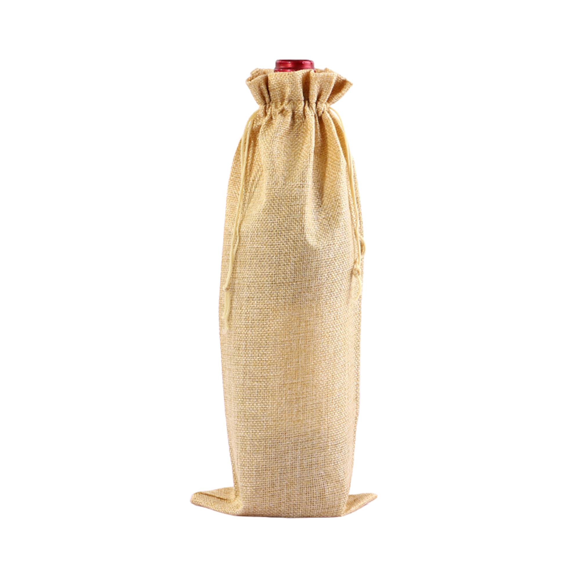 Drawstring Closure Burlap Wine Bag Champagne Gift Packaging Set 16