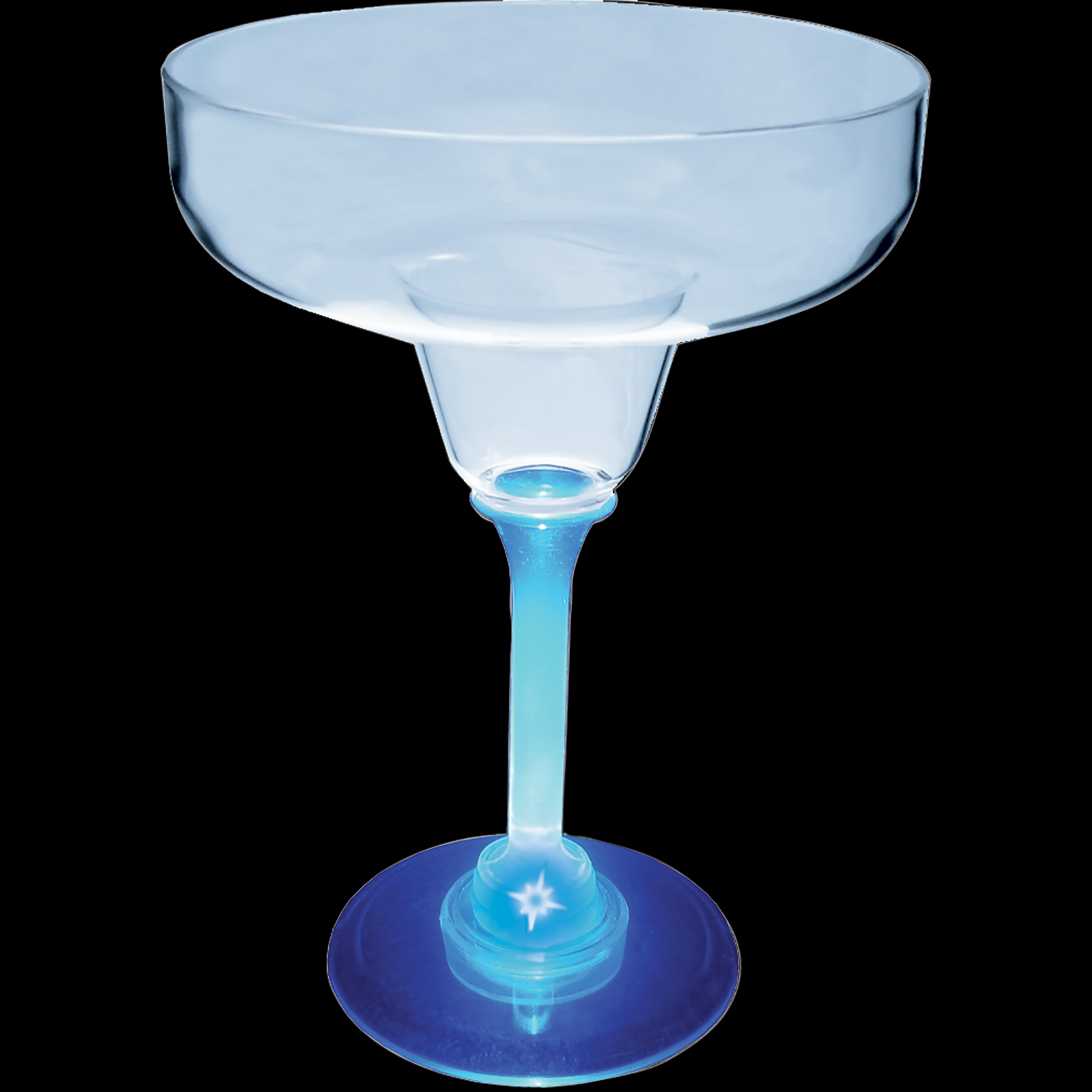 12oz Light Up Standard Stem Plastic Margarita Glass