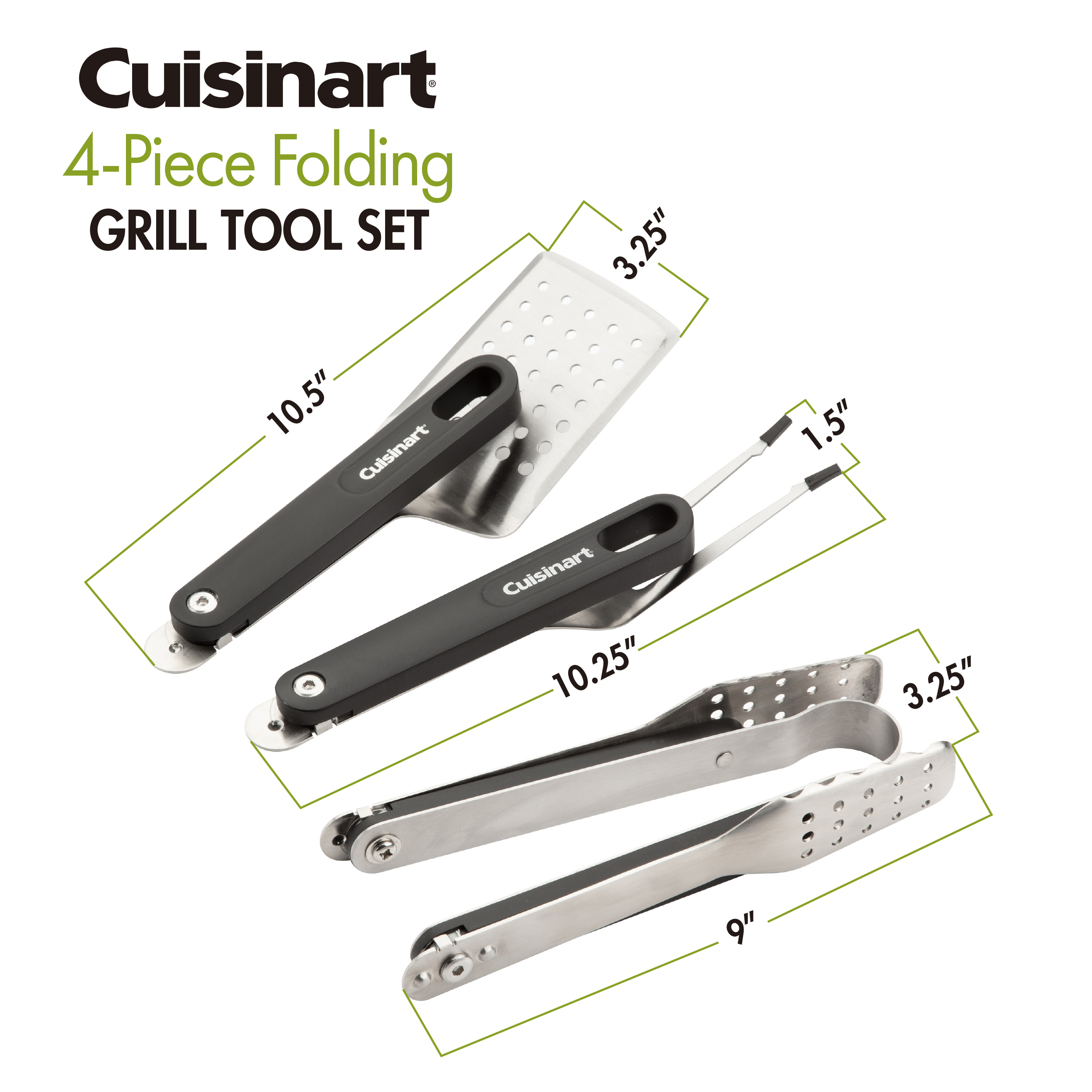 Cuisinart Outdoors® 4-Piece Folding Grill Tool Set 9
