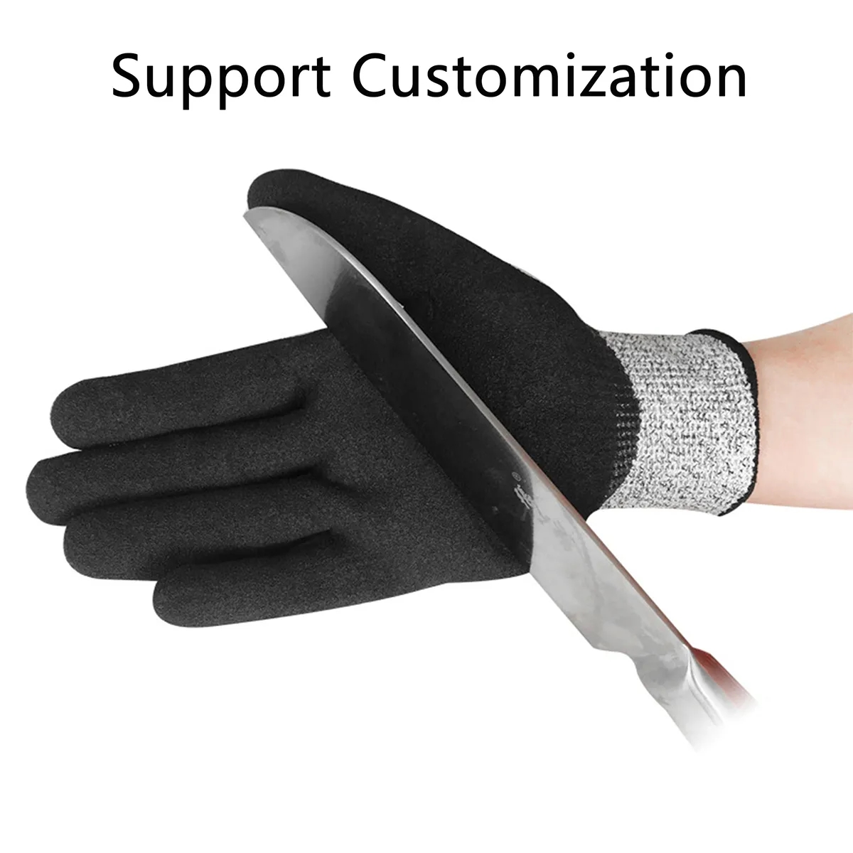 PU Nitrile Coated Cut-Resistant Kitchen Home Work Gloves 4