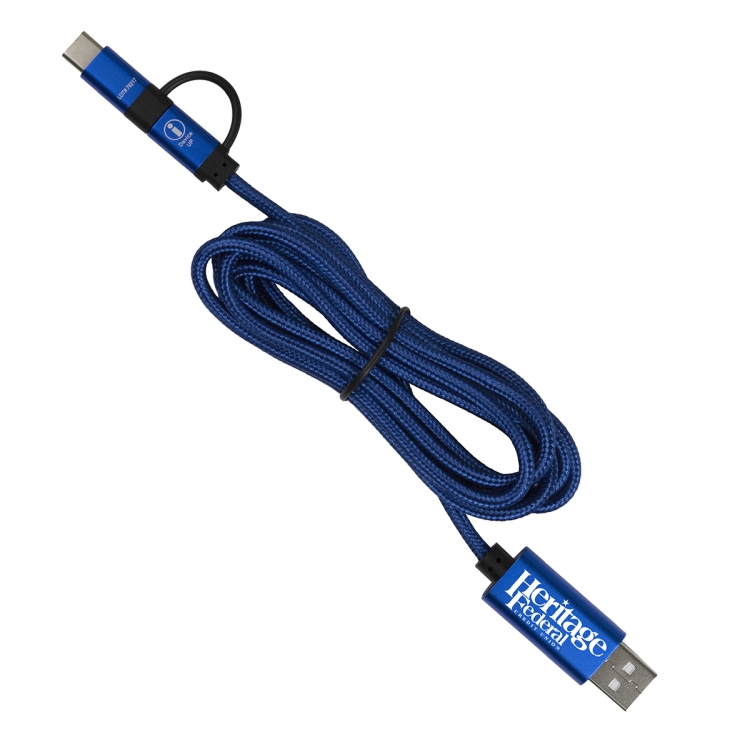 "OSLO" 5-in-1 Braided 6 Ft. Long Cell Phone Charging Cable 7