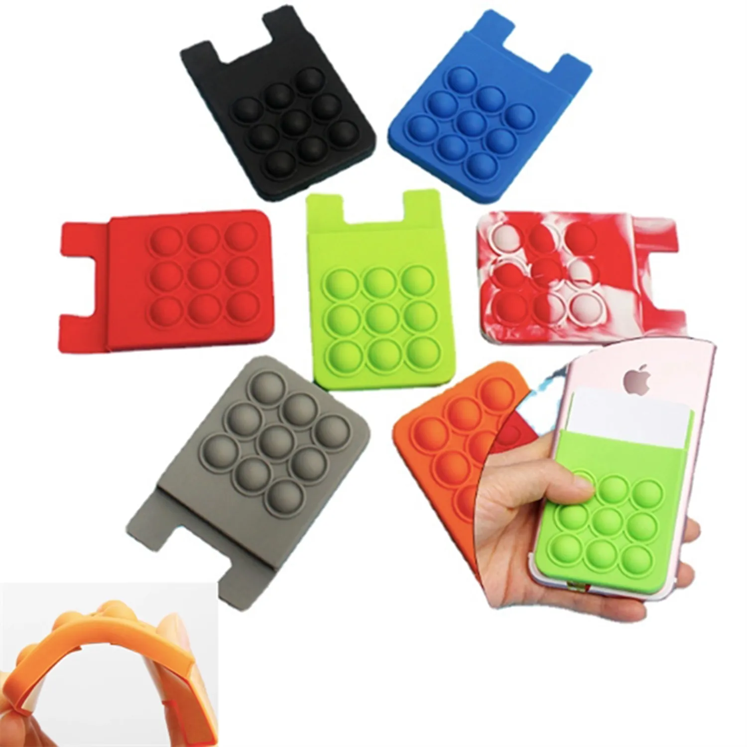 Silicone Stress Reliever Phone Wallet 2