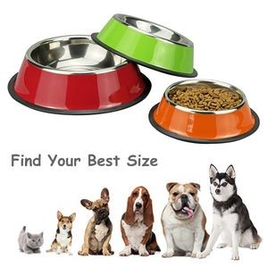 29cm Colorful Steel Pet Bowl Food Tray 7