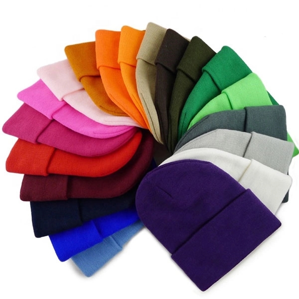 Embroidered Acrylic Knit Beanie with Cuff 2