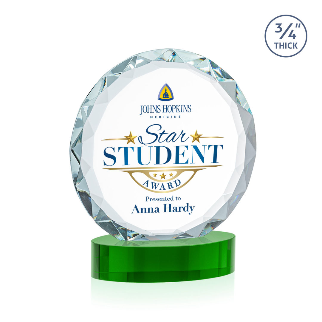 Centura VividPrint™ Award on Alberton Base - Green 3