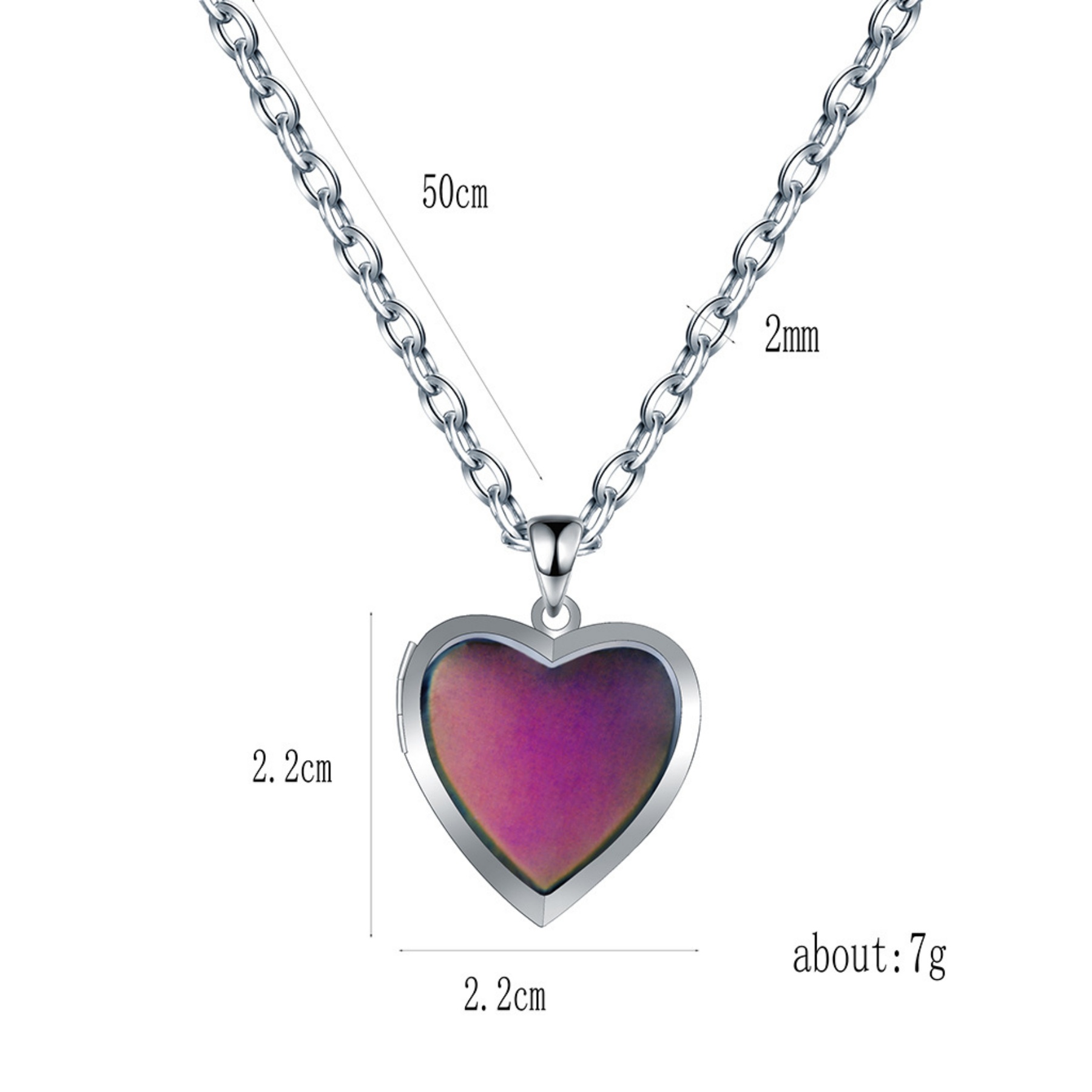Heart Mood Locket Photo Necklace 5
