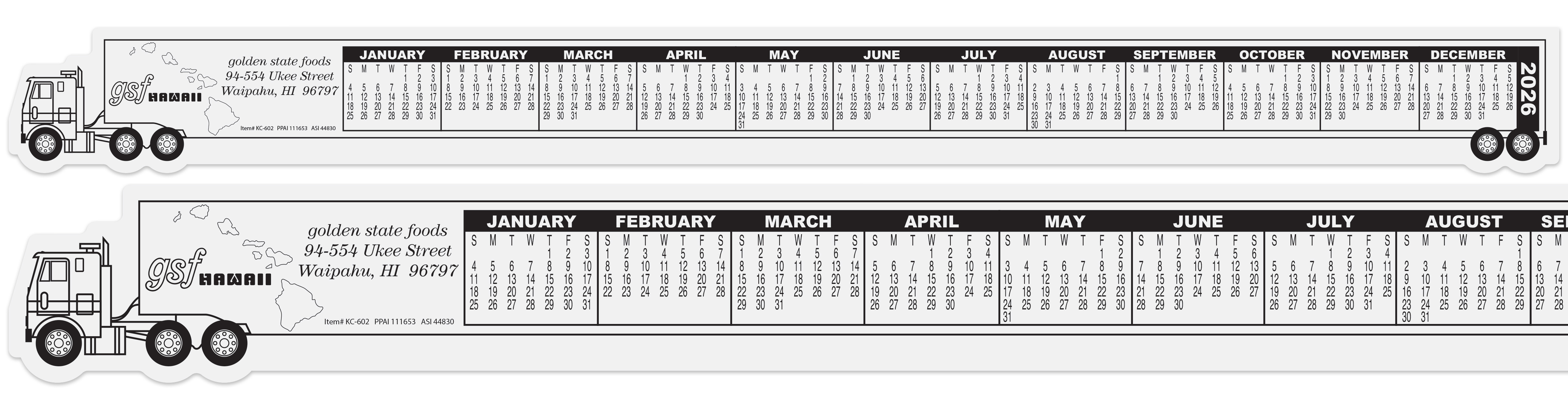 Semi Truck Calendar 2