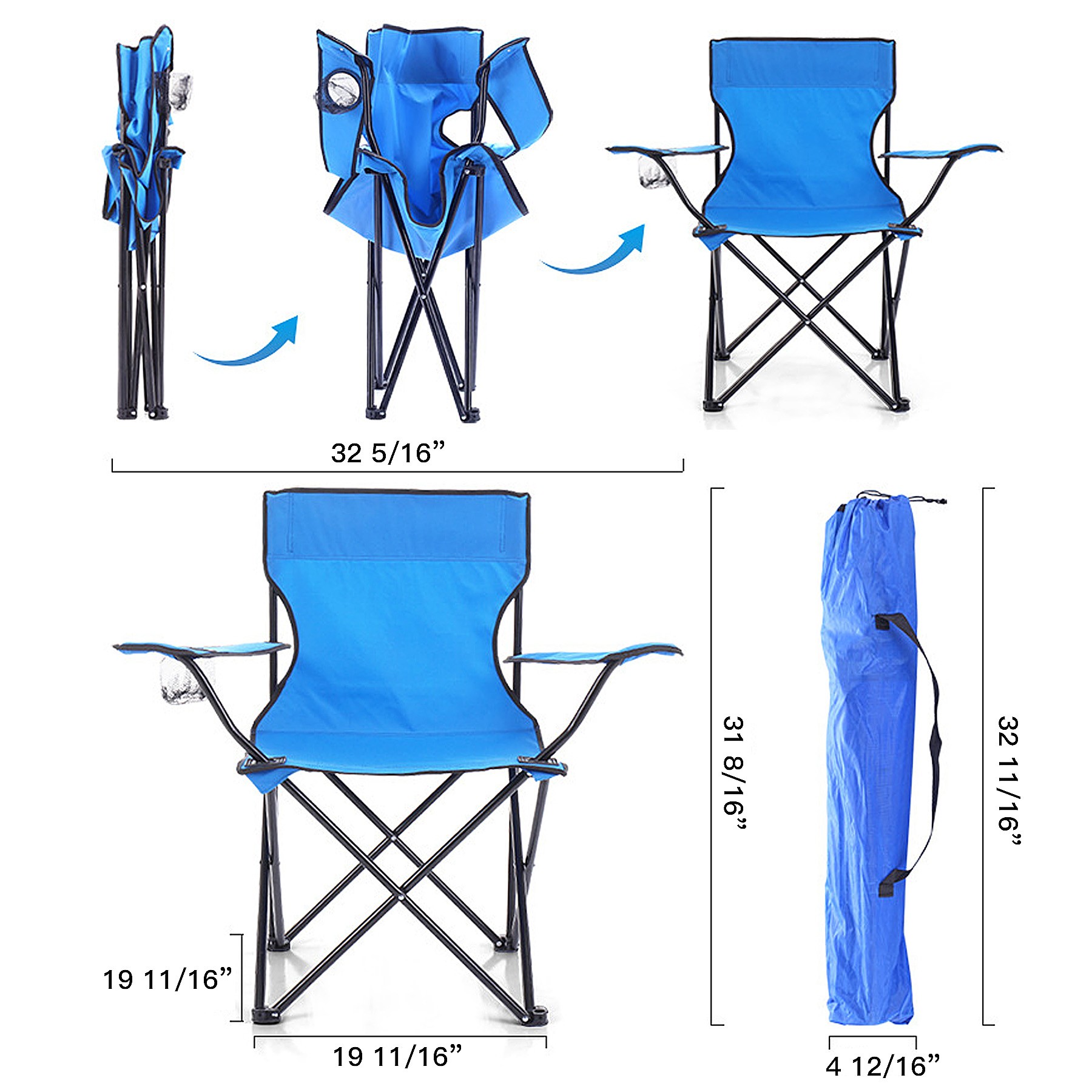 Portable Folding Camp/Fishing/Beach Chair 2